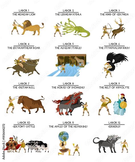 Labours of Hercules .